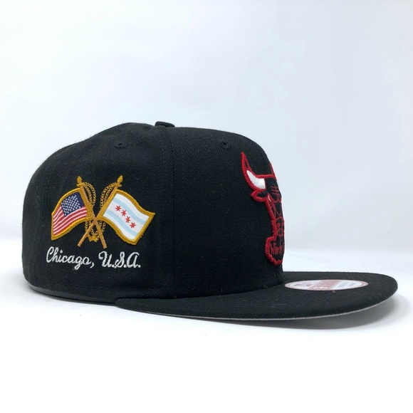 Chicago Bulls (Chicago U.S.A) New Era Snapback Hat - Picture 4 of 7